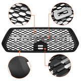 Front Upper Car Auto Grille ABS Black Honeycomb Bumper Grill with Letters For 2016-2023 Toyota Tacoma