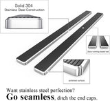 5" Running Board Side Steps Bars Silver For 2019-2025 Silverado Sierra 1500 2500 3500 Crew Cab