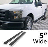 5" Chrome Running Boards Side Steps For 2015-2025 Ford F150 Super Crew Cab 2017-2025 F250 F350