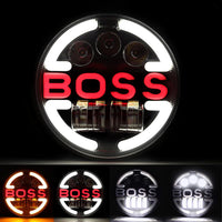 7 inch LED Headlight for Harley Davidson Touring, Softail, Motorcycle DRL with High/Low Beam Amber/White Turn Signal compatible with Electra Glide Road King Street Glide Heritage Fat Boy 1PC