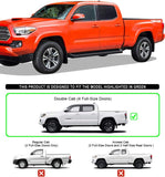 6" Black Running Boards Side Steps For 2005-2023 Toyota Tacoma Double Cab Crew Cab