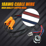 Auxbeam 1157 Anti Flicker Resistor Kit, 1157 2057 2357 7528 BAY15D Load Resistor Fix Signal Light Hype Flash/Error Code 50W 8-Ohm