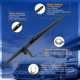 3 wipers Replacement for 2010-2022 Toyota 4Runner, Windshield Wiper Blades Original Equipment Replacement - 24"/20"/12" (Set of 3) U/J HOOK